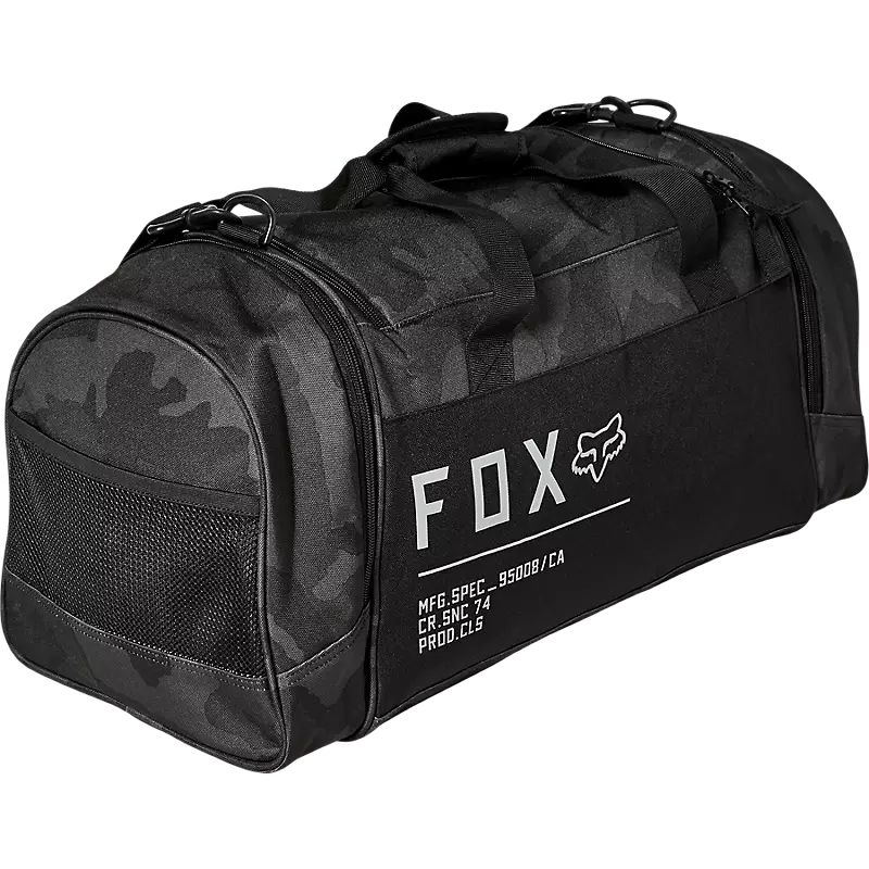 Fox Racing 180 Black Camo Duffle Gear Bag 1 Fox Racing 180 Black Camo Duffle Gear Bag